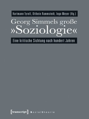 cover image of Georg Simmels große »Soziologie«